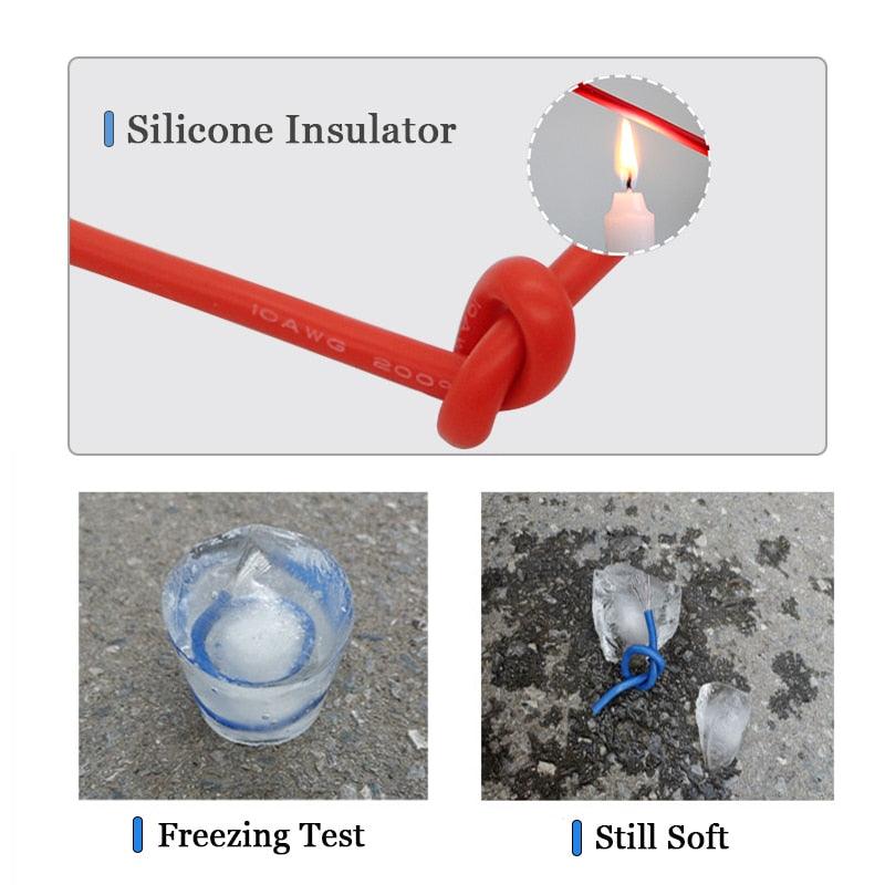 10Meters/Lot Heat-resistant Soft Electrical Silicone Wire Cable 8 10 12 14 16 18 20 22 24 26 28 30 AWG.