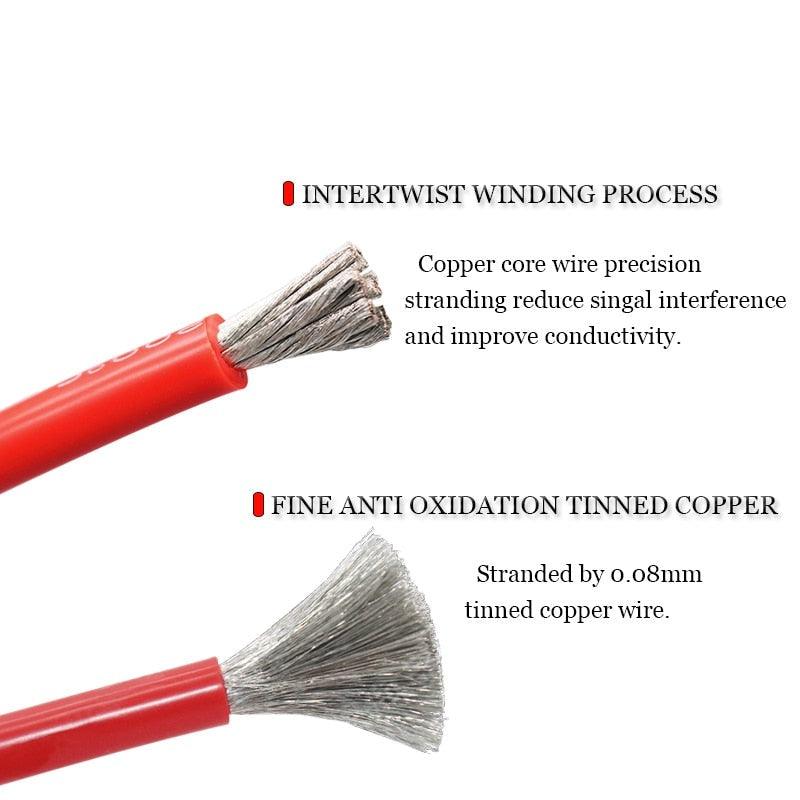10Meters/Lot Heat-resistant Soft Electrical Silicone Wire Cable 8 10 12 14 16 18 20 22 24 26 28 30 AWG.