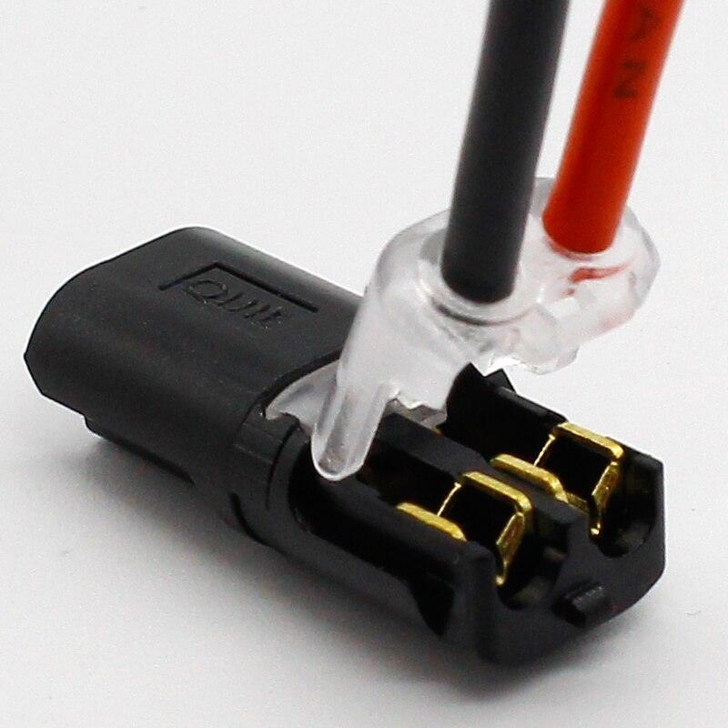 10pcs 2p Spring Connector wire with no welding no screws Quick Connector cable clamp Terminal Block 2 Way Easy Fit for led strip.