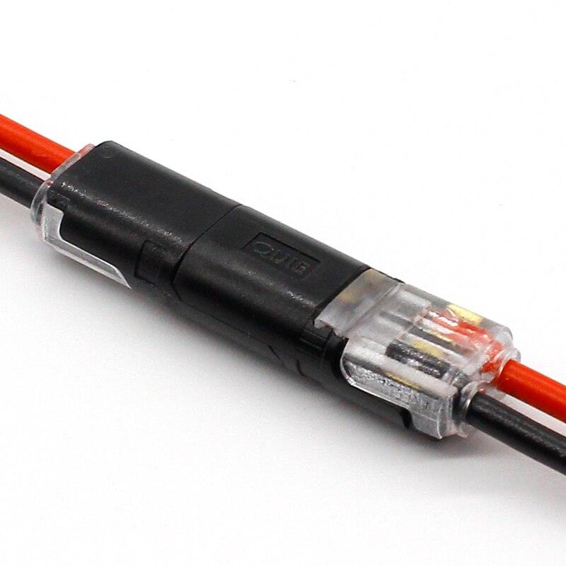 10pcs 2p Spring Connector wire with no welding no screws Quick Connector cable clamp Terminal Block 2 Way Easy Fit for led strip.