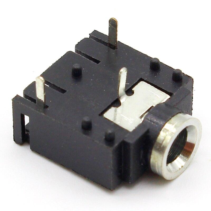 10pcs 3 Pin 3.5mm Audio Jack Socket PCB Panel Mount for Headphone With Nut PJ-324M.