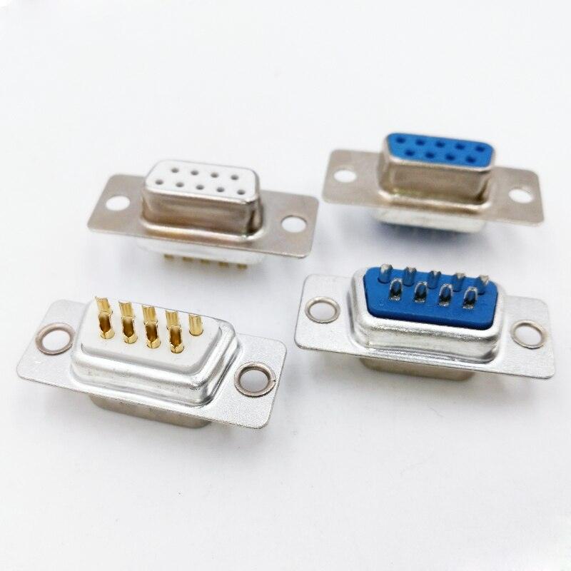 10PCS DB9 Adapter Connector Core RS232 Serial COM Plug Connectors Hole/pin DB15 Female Male Port Socket D Sub DP9 Plastic Case.
