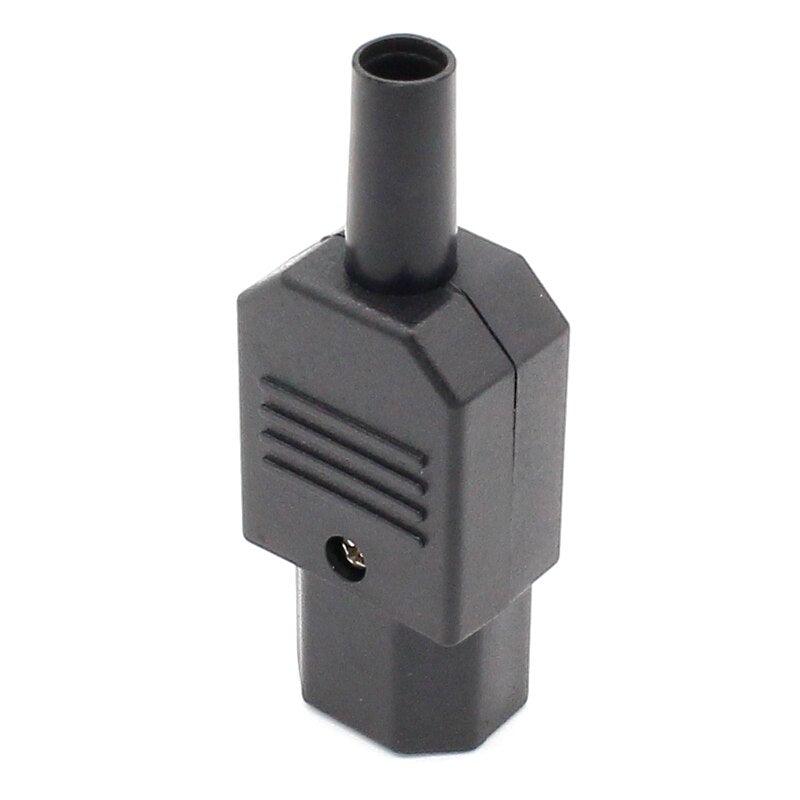10pcs New Wholesale Price 10A 250V Black IEC C13 female Plug Rewirable Power Connector 3 pin AC Socket.