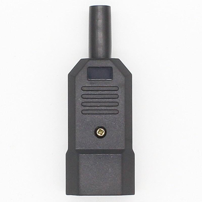 10pcs New Wholesale Price 10A 250V Black IEC C13 Male Plug Rewirable Power Connector 3 pin ac Socket.