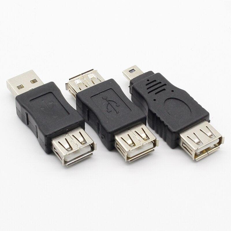 10Pcs OTG 5pin F/M Mini Changer Adapter Converter USB Male to Female Micro USB Adapter USB Gadgets.