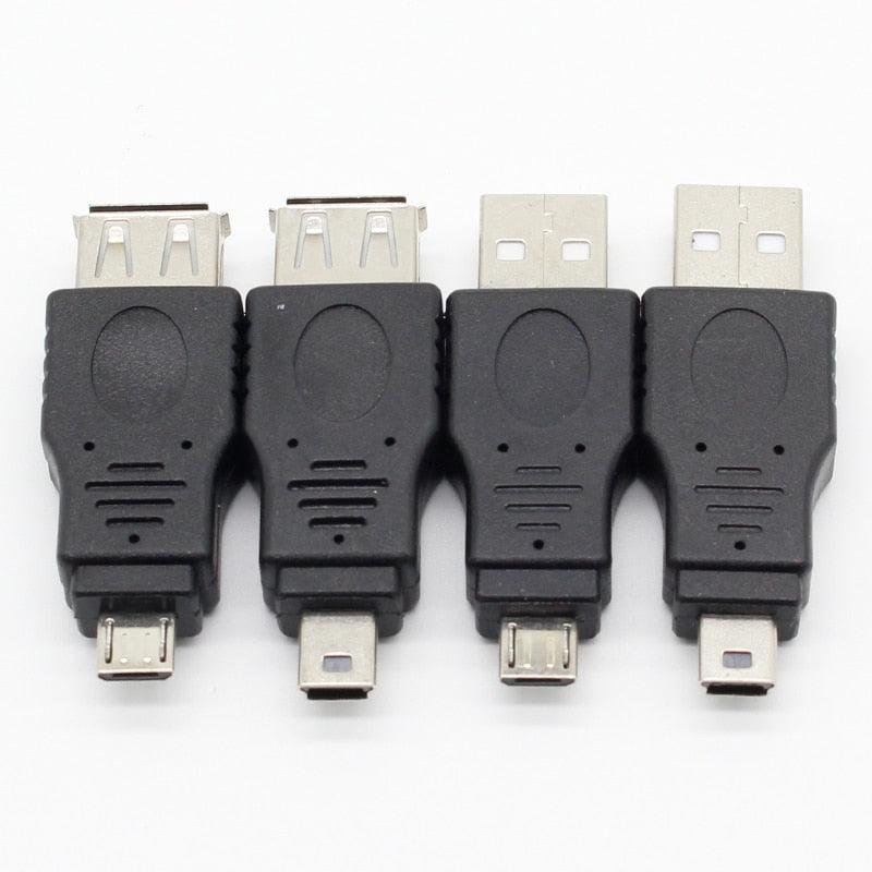 10Pcs OTG 5pin F/M Mini Changer Adapter Converter USB Male to Female Micro USB Adapter USB Gadgets.