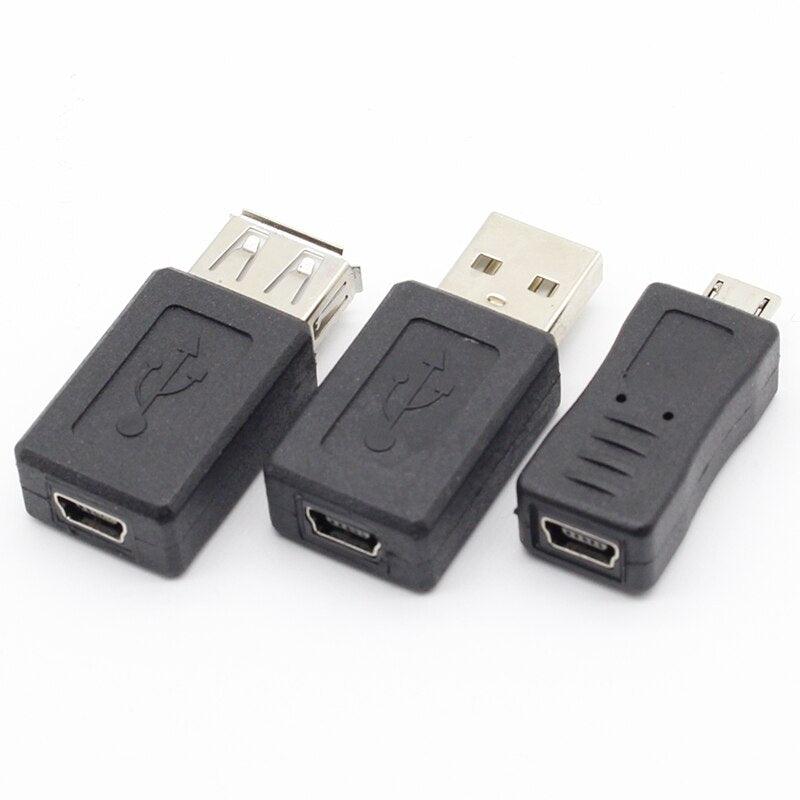 10Pcs OTG 5pin F/M Mini Changer Adapter Converter USB Male to Female Micro USB Adapter USB Gadgets.