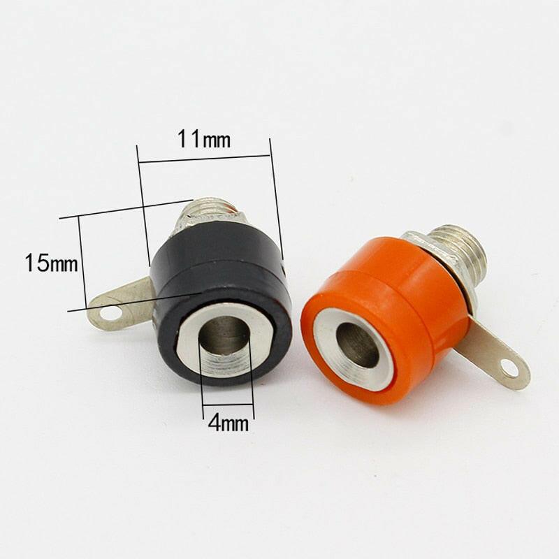 10pcs/lot 4mm banana binding post 4mm banana socket Free shipping.