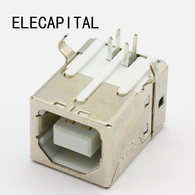 10pcs/lot USB B Type Female Socket Connector G45 for Printer Data Interface Free Shipping.