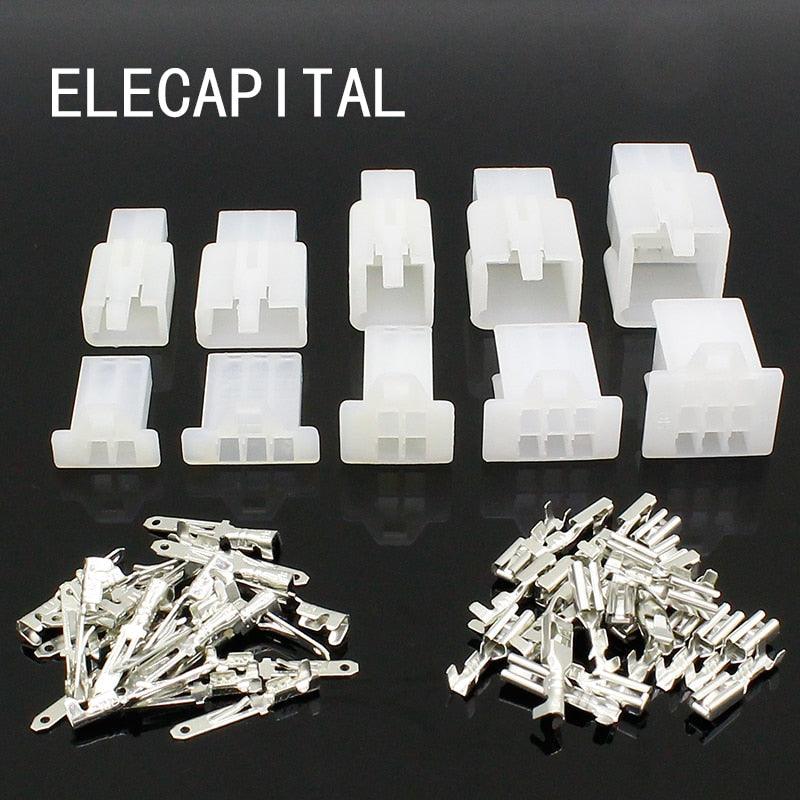 10set/lot 2.8mm 1/2/3/4/6/9 pin Automotive Electrical wire Connector Male Female cable terminal plug Kits Motorcycle ebike car.