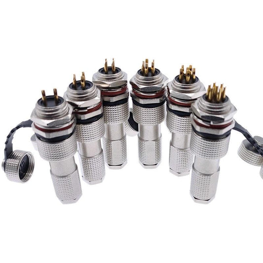 12G metal connector GX12 copper contact IP68 2pin3pin4pin5pin6pin7pin plug & socket waterproof G12 connectors.cnmaway connector