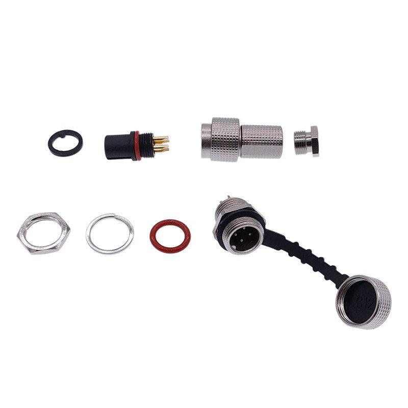 12G metal connector GX12 copper contact IP68 2pin3pin4pin5pin6pin7pin plug & socket waterproof G12 connectors.