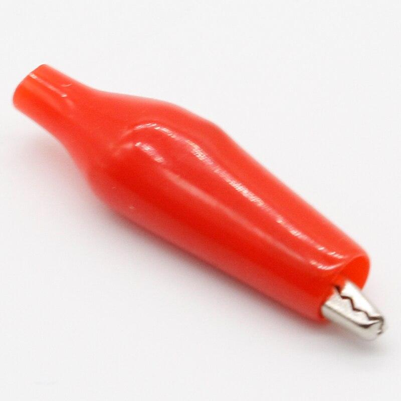 12Pcs Insulation Metal Alligator Clip Electric Test 28MM Lead colorful Red Black Blue Green White Yellow small crocodile clip.