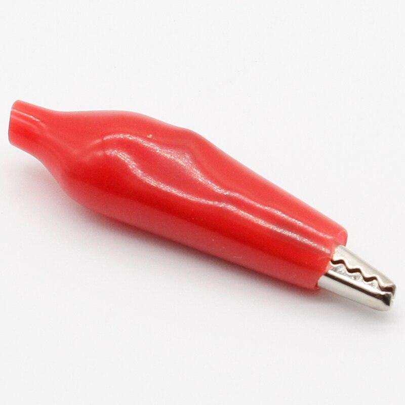 12Pcs Insulation Metal Alligator Clip Electric Test 35MM Lead colorful Red Black Blue Green White Yellow small crocodile clip.