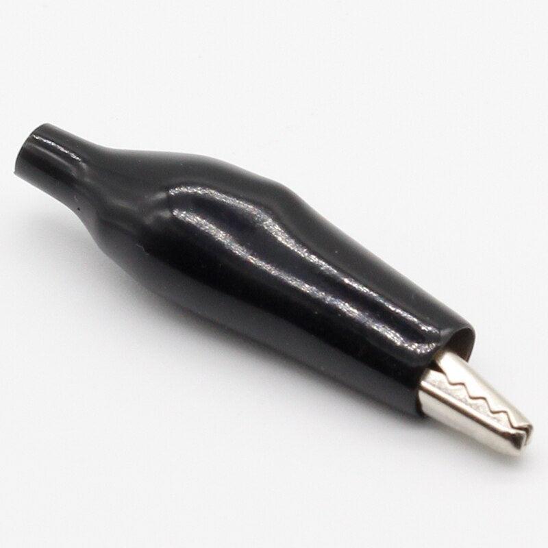 12Pcs Insulation Metal Alligator Clip Electric Test 35MM Lead colorful Red Black Blue Green White Yellow small crocodile clip.