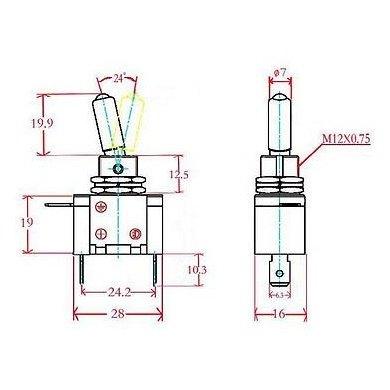 12V/20A Red LED Illuminated On/off SPST Car Automotive Toggle Switch Button Blue/Green/Red/Yellow Auto Cover LED Light Control.