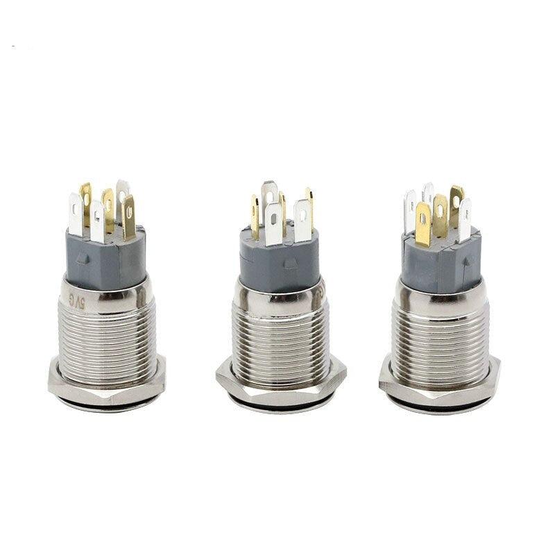 16mm 2 Dual Color RGB LED Light Switch  3-380V.