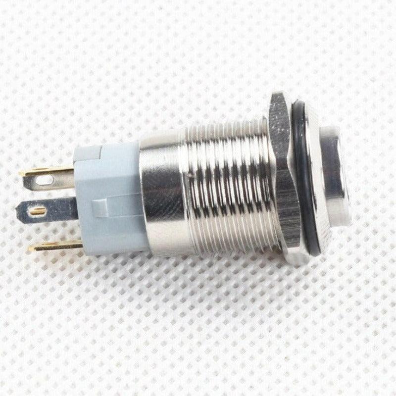 16mm Waterproof Latching Stainless Steel Metal Push Button Switch.