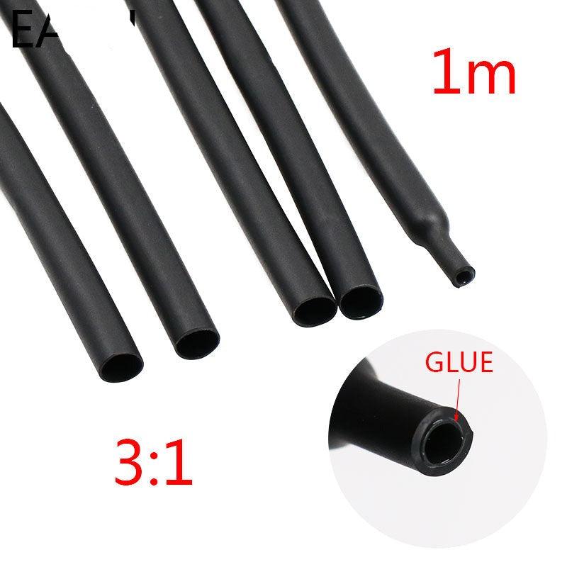 3:1 Heat Shrink Tubing – 3 Foot Length, Adhesive Lined, Black Polyethylene For Marine & DIY