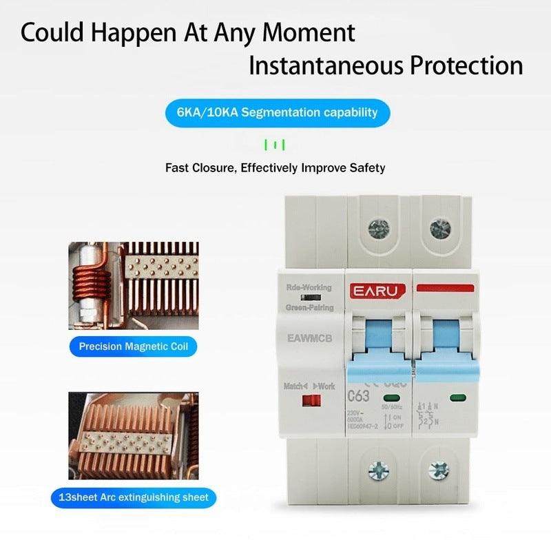 1P 2P 3P 4P TUYA APP WIFI Circuit Breaker Timer Voice Remote Control Smart Life Automatic Intelligent Interruptor WIFI Switch.