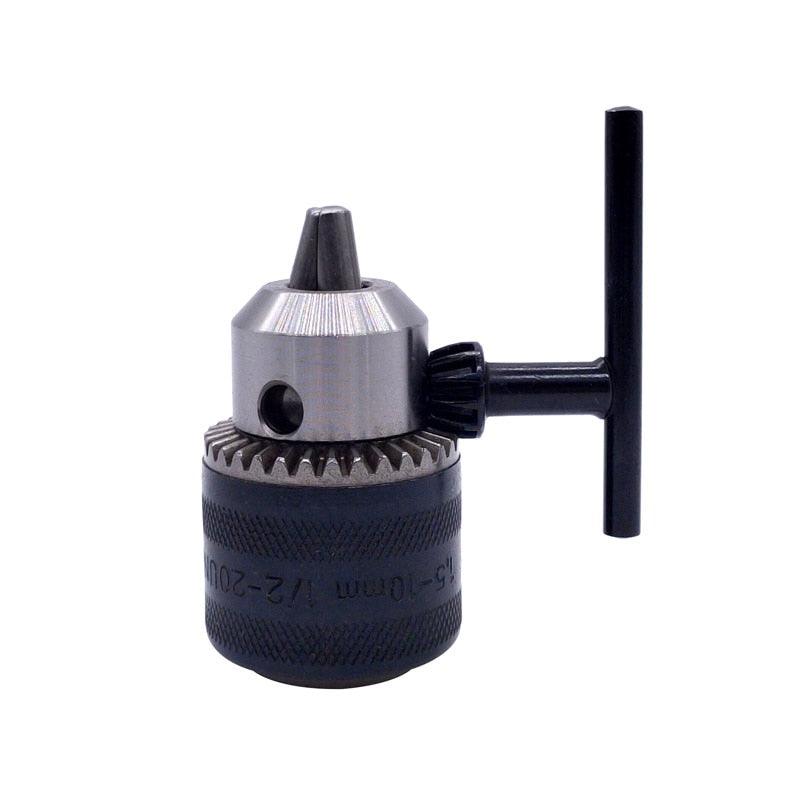 1pcs 1.5-10mm B12 3/8 Thread Drill Chuck Conversion Drill Chuck 1/2 M12x1.25  Wrench Into Electric Drill Keyless 3 Jaw Chuck.
