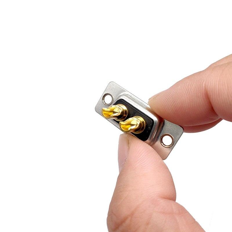 1PCS 2W2 2V2 30A 2 PIN Gold plated male female high current Connector D-SUB adapter solder type 2pin plug socket high power.