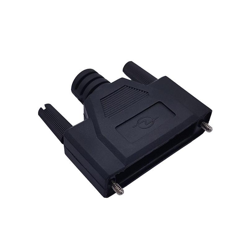 1PCS DB9 / DB15 / DB25 black shell male and female serial port plug one time injection molding shell die shell.