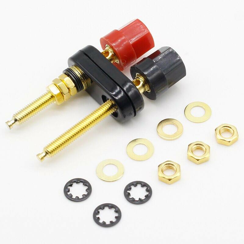 1pcs Gold Plated Banana Plug Connector Speaker Amplifier Extended Terminal Binding Post.
