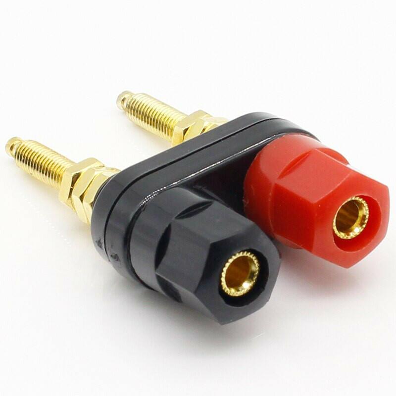 1pcs Gold Plated Banana Plug Connector Speaker Amplifier Extended Terminal Binding Post.