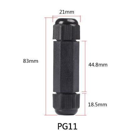 1PCS IP67 Waterproof Straight Connector Junction Box Electrical Wire Cable Connector PG11/13 Outdoor Plug Socket Terminal Block.