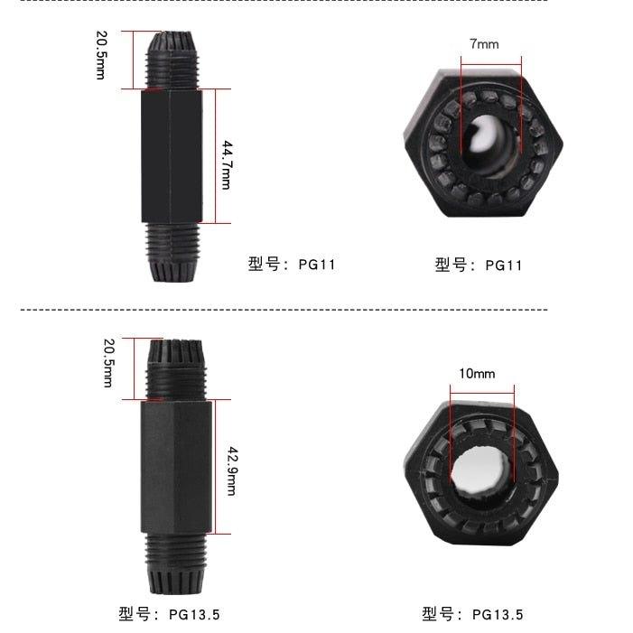 1PCS IP67 Waterproof Straight Connector Junction Box Electrical Wire Cable Connector PG11/13 Outdoor Plug Socket Terminal Block.