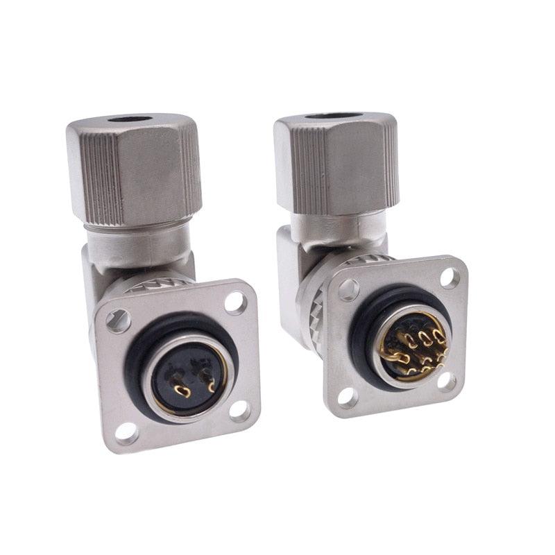 1pcs Servo motor encoder connector plug socket 10pin 2pin angle plugs metal connectors.