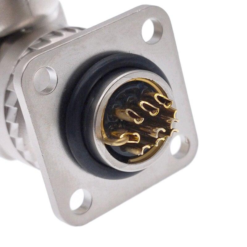 1pcs Servo motor encoder connector plug socket 10pin 2pin angle plugs metal connectors.