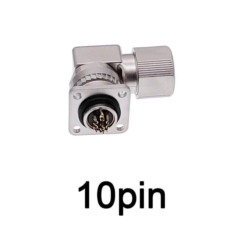 1pcs Servo motor encoder connector plug socket 10pin 2pin angle plugs metal connectors.
