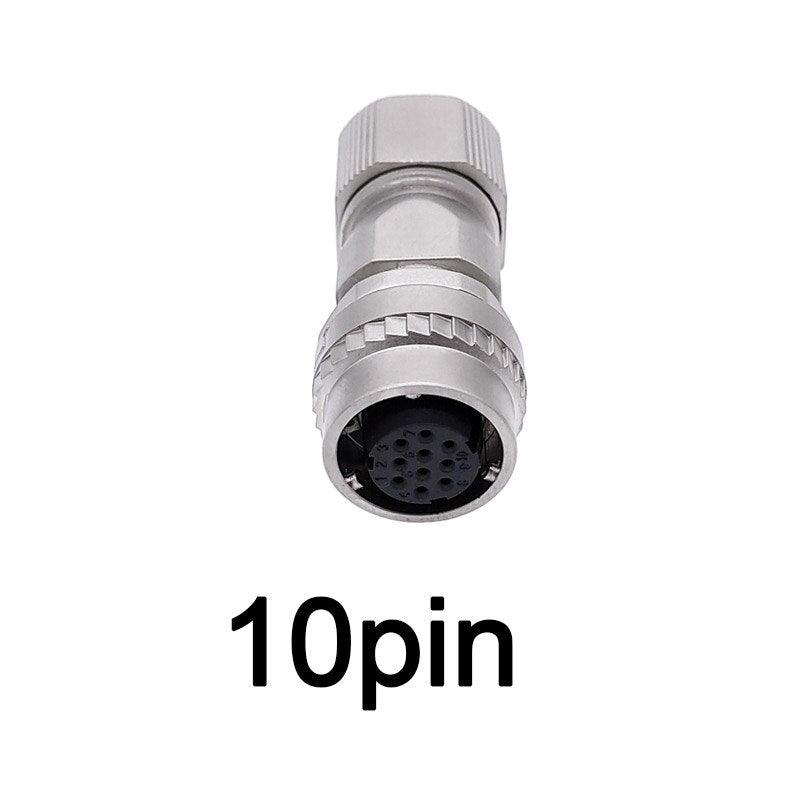 1pcs Servo motor encoder connector plug socket 10pin 2pin angle plugs metal connectors.