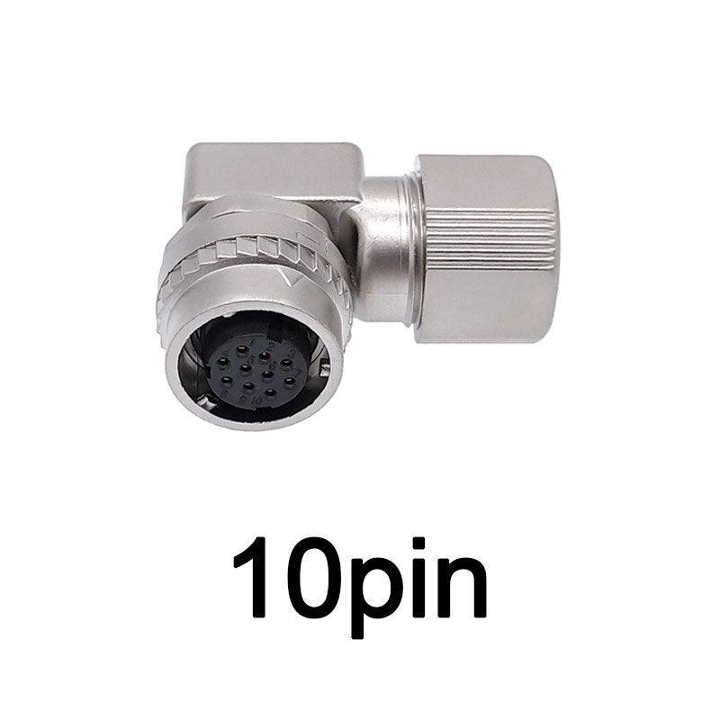 1pcs Servo motor encoder connector plug socket 10pin 2pin angle plugs metal connectors.