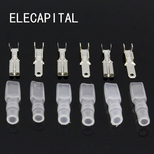 2.8mm Crimp Terminal Female Spade Connector +Male Spade Connector+ Case  100pcs,2.8mm spade connector