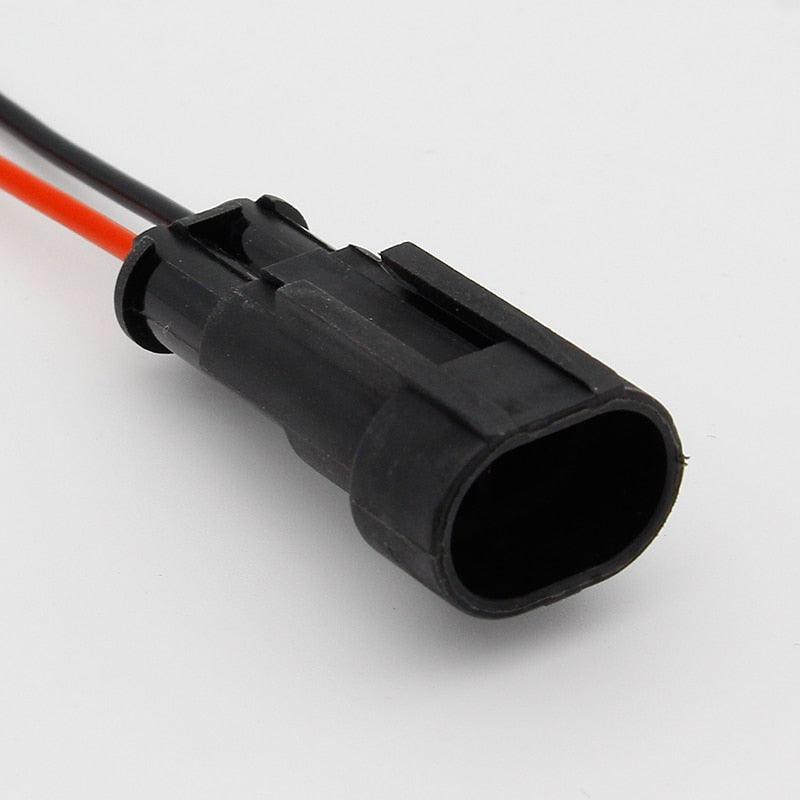 2 Pin Way Sealed Waterproof Electrical Wire Connector Plug Set auto connectors with cable.