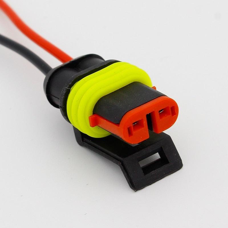 2 Pin Way Sealed Waterproof Electrical Wire Connector Plug Set auto connectors with cable.