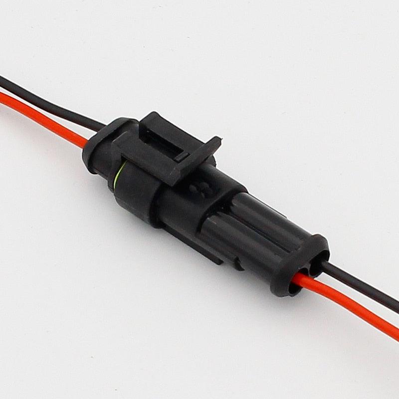 2 Pin Way Sealed Waterproof Electrical Wire Connector Plug Set auto connectors with cable.