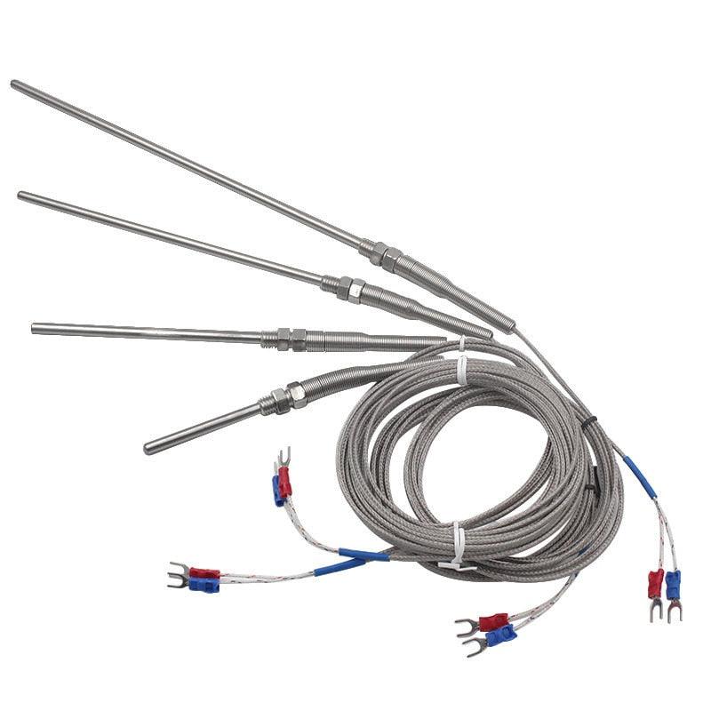 200mm probe type thermocouple sensor K type temperature measuring instrument.