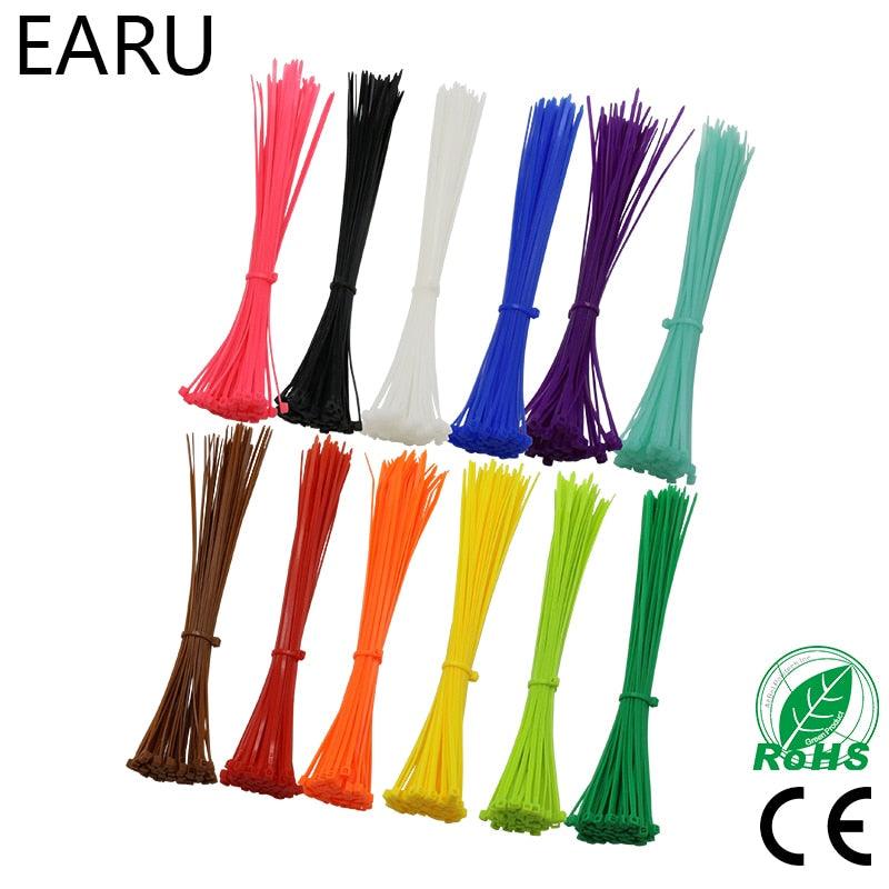 200mm Self-locking Nylon Cable Ties 8inch 100pcs Plastic Zip Tie 18 Lbs Black Wire Binding Wrap Straps SGS UL Certified Fastener.