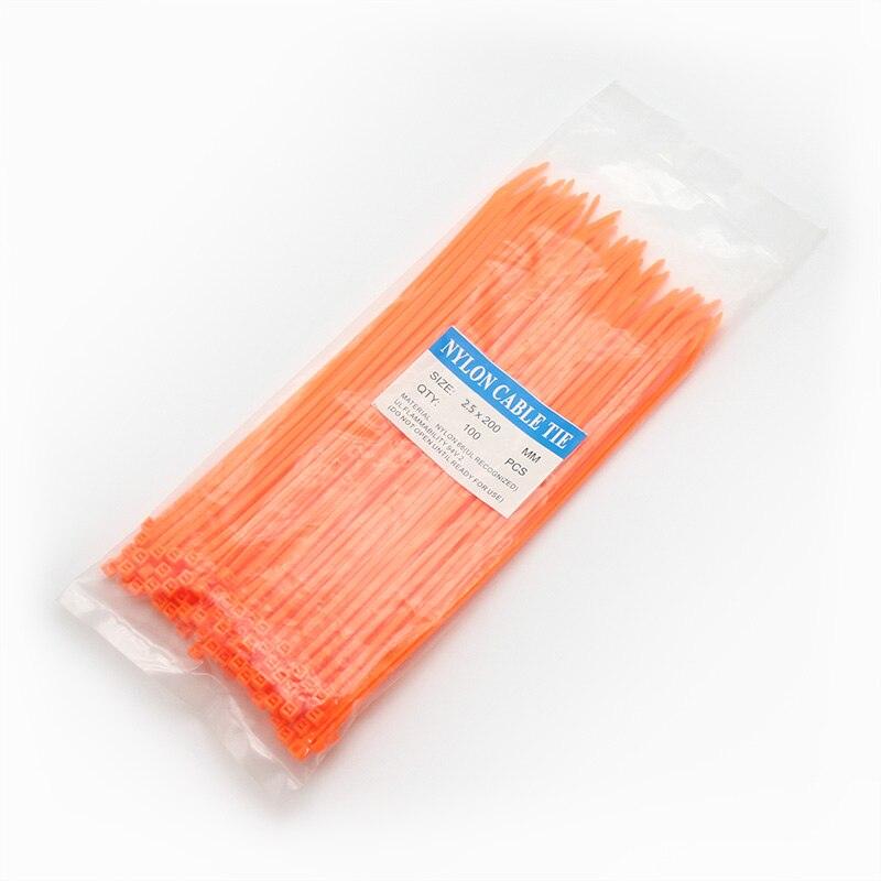 200mm Self-locking Nylon Cable Ties 8inch 100pcs Plastic Zip Tie 18 Lbs Black Wire Binding Wrap Straps SGS UL Certified Fastener.