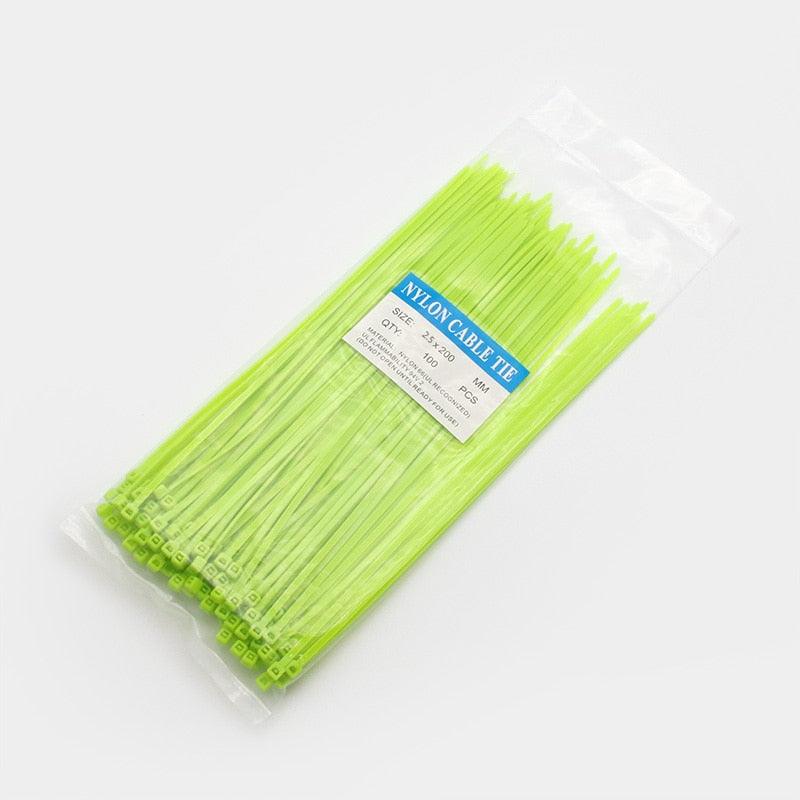 200mm Self-locking Nylon Cable Ties 8inch 100pcs Plastic Zip Tie 18 Lbs Black Wire Binding Wrap Straps SGS UL Certified Fastener.