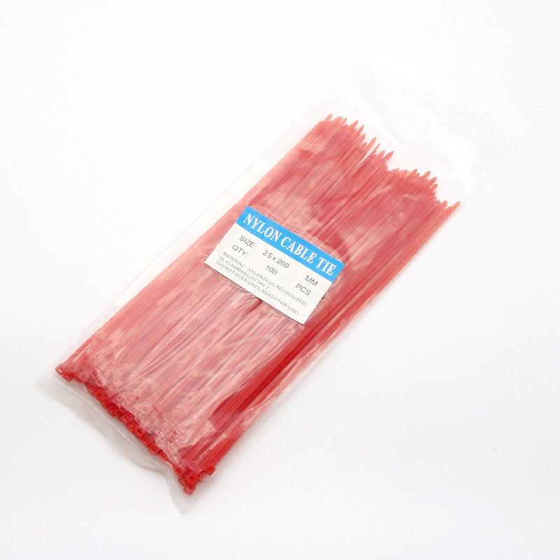 200mm Self-locking Nylon Cable Ties 8inch 100pcs Plastic Zip Tie 18 Lbs Black Wire Binding Wrap Straps SGS UL Certified Fastener.