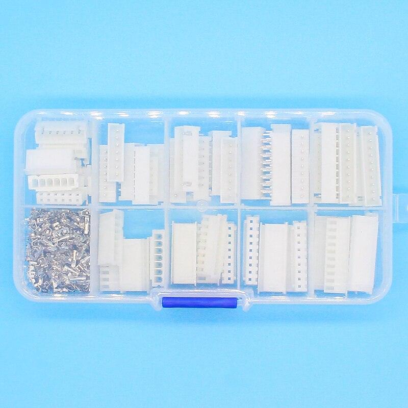 25 sets Kit in box 6p 7p 8p 9p 10 pin 2.54mm Pitch Terminal / Housing / Pin Header Connector Wire Connectors Adaptor XH Kits.