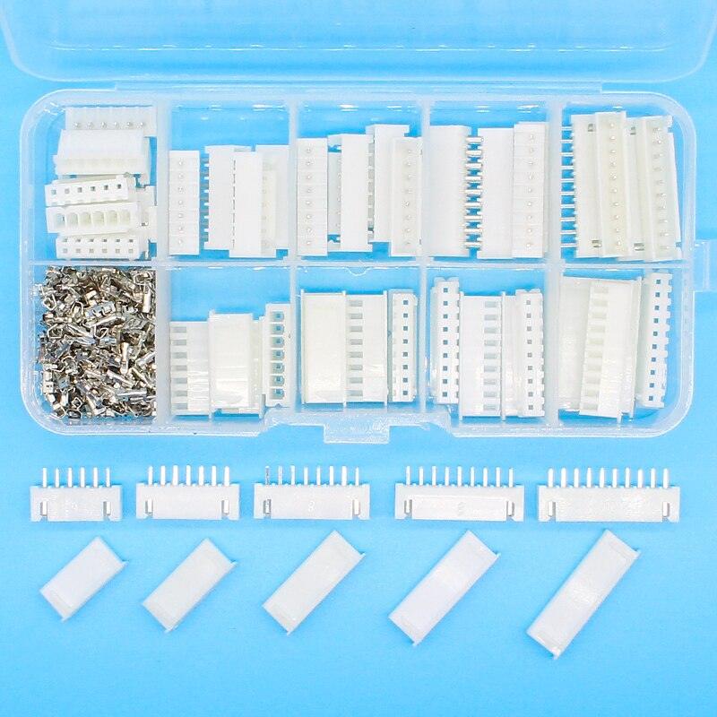 25 sets Kit in box 6p 7p 8p 9p 10 pin 2.54mm Pitch Terminal / Housing / Pin Header Connector Wire Connectors Adaptor XH Kits.