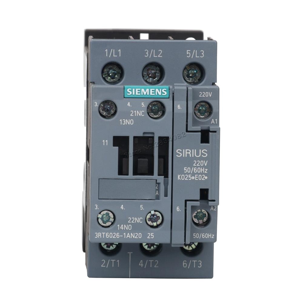 25A AC Contactor 220V 380V 50/60Hz Coil Voltage AC220V 3NO+1a1b Contactor 3RT6026-1AN20 SIEMENS.