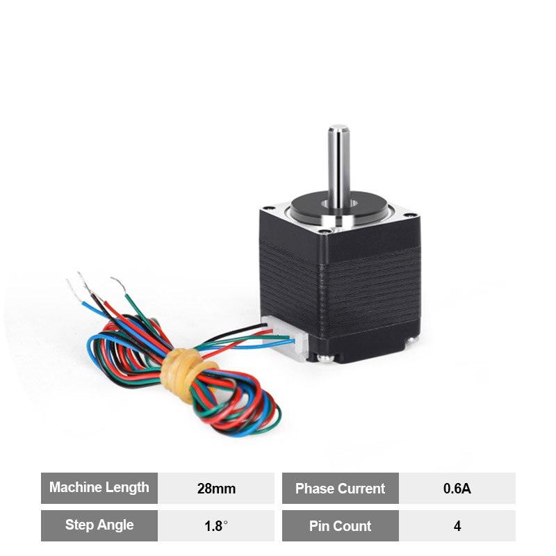 28 step motor 2phase 4 lead 1.8° nema 11 28mm 34 40 50mm length low noise mini High torque 28 Stepper Motor.