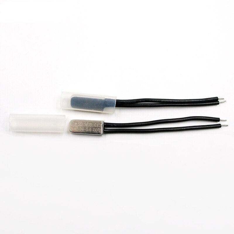 2PCS KSD9700 250V 5A BIMETAL DISC TEMPERATURE SWITCH N/O NORMAL OPEN NO THERMOSTAT THERMAL PROTECTOR 40~135 DEGREE CENTIGRADE.